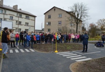 Bērnu autoskolas apmācību laukuma atklāšana Kūku pagastā