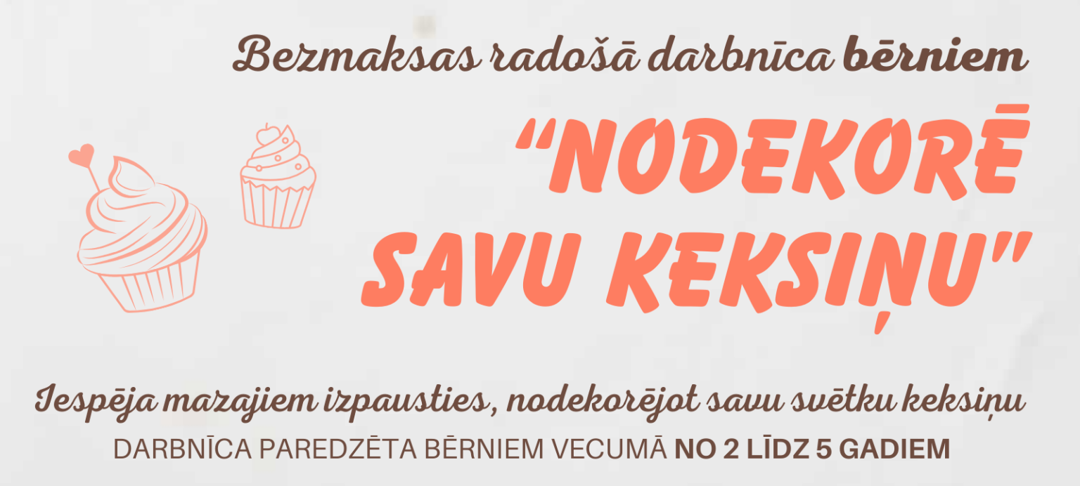 Bezmaksas radošā darbnīca bērniem “Nodekorē savu keksiņu”!