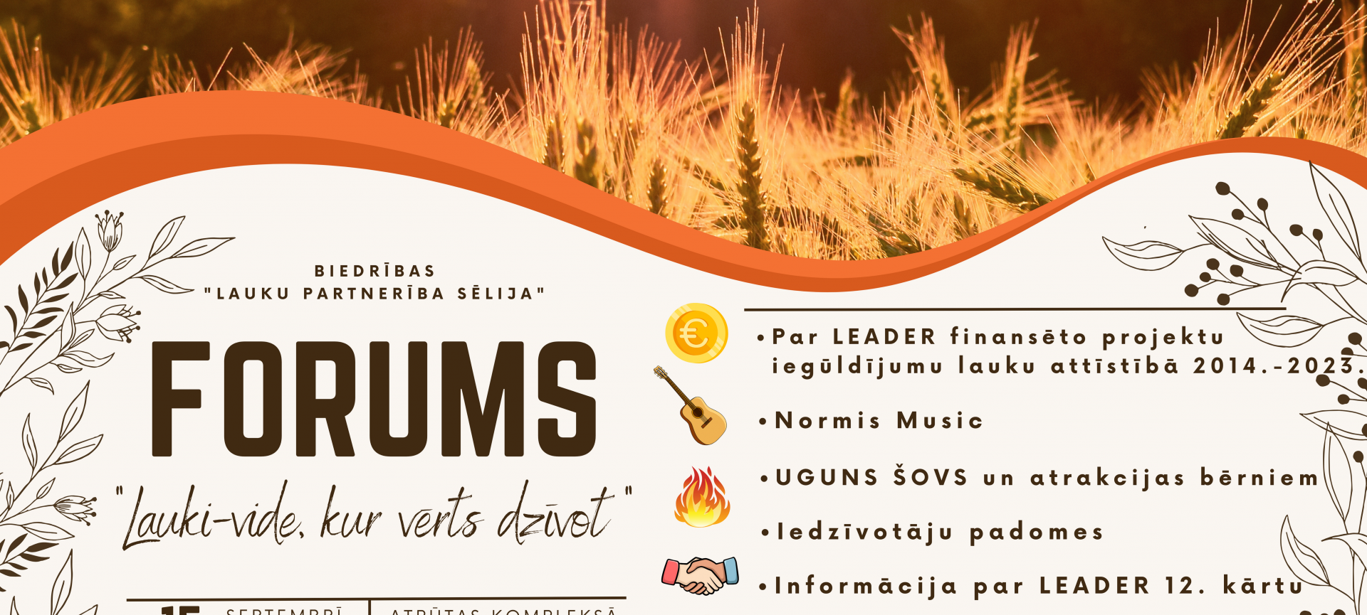  Biedrība “Lauku partnerība Sēlija” organizē forumu “Lauki – vide, kur vērts dzīvot” 2023
